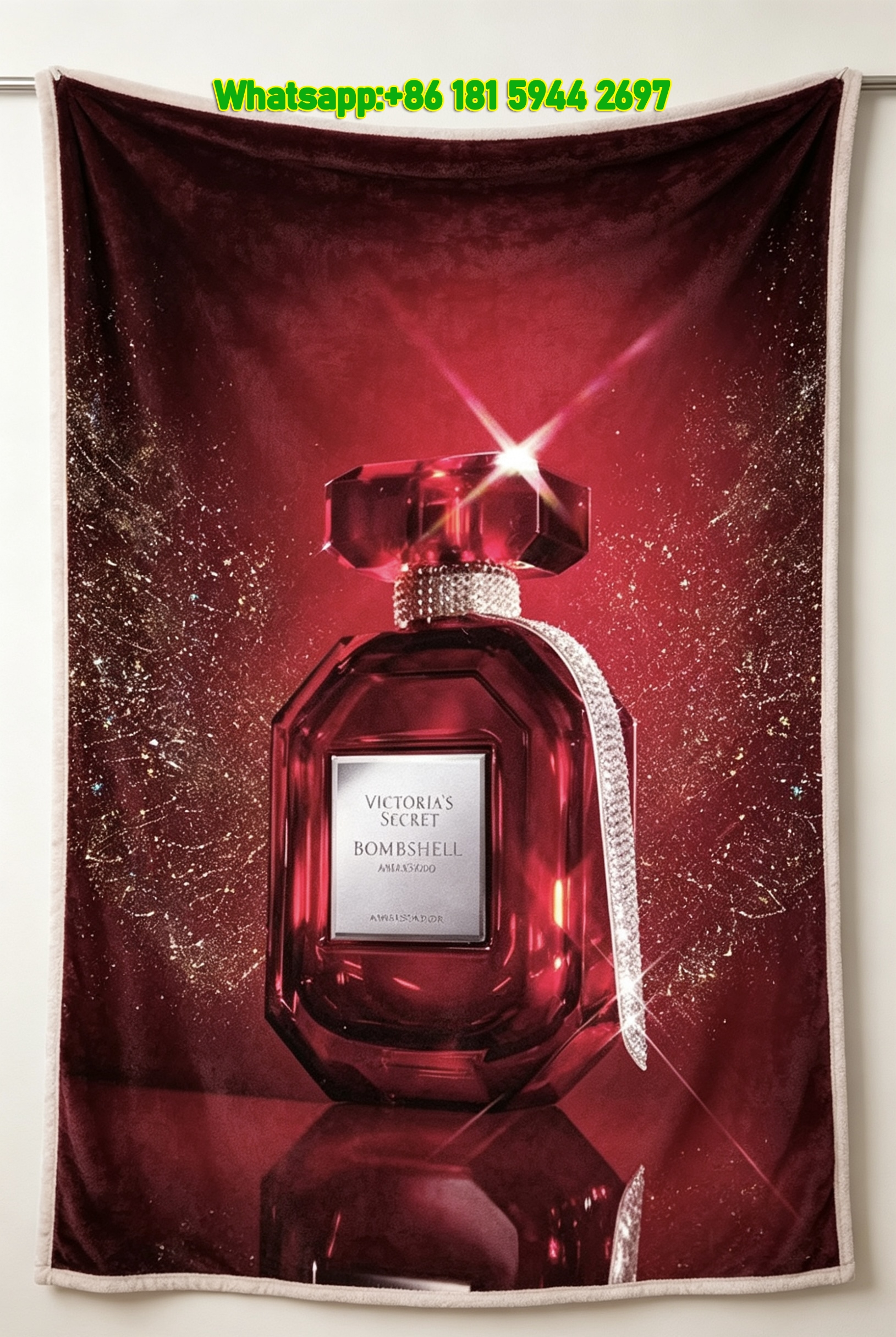 Victoria's Secret Bombshell Perfume Flannel Fleece Throw Blanket V160